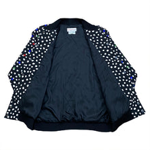 Load image into Gallery viewer, Vintage 80’s Adam Douglass x Adrianna Papell Silk All Over Print Jewelled Snap Button Jacket Women’s Medium