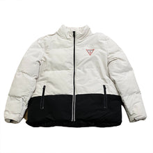 Load image into Gallery viewer, Guess Logo White/Black 119AP506 Back Spell Out Bomber Jacket XXL