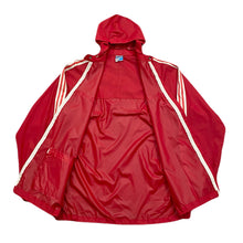 Load image into Gallery viewer, Vintage 80’s Adidas Red Polyamide Rain Running Made In France Windbreaker Jacket Men’s Large