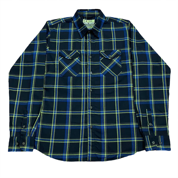 Dixxon Plaid Flannel Infectious Grooves Long Sleeve Button Up Shirt XL Tall