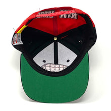 Load image into Gallery viewer, Bottom-inside view of Vintage 1994 Black Marvel Comics Spider-Man Embroidered Snapback Hat.