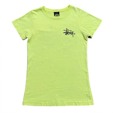 Load image into Gallery viewer, Vintage 90’s Stussy Neon Yellow T-Shirt Women’s XS