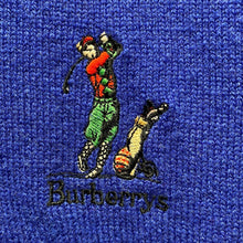 Load image into Gallery viewer, Vintage 80’s Burberrys Embroidered Lambswool Golf Logo Sweater Small
