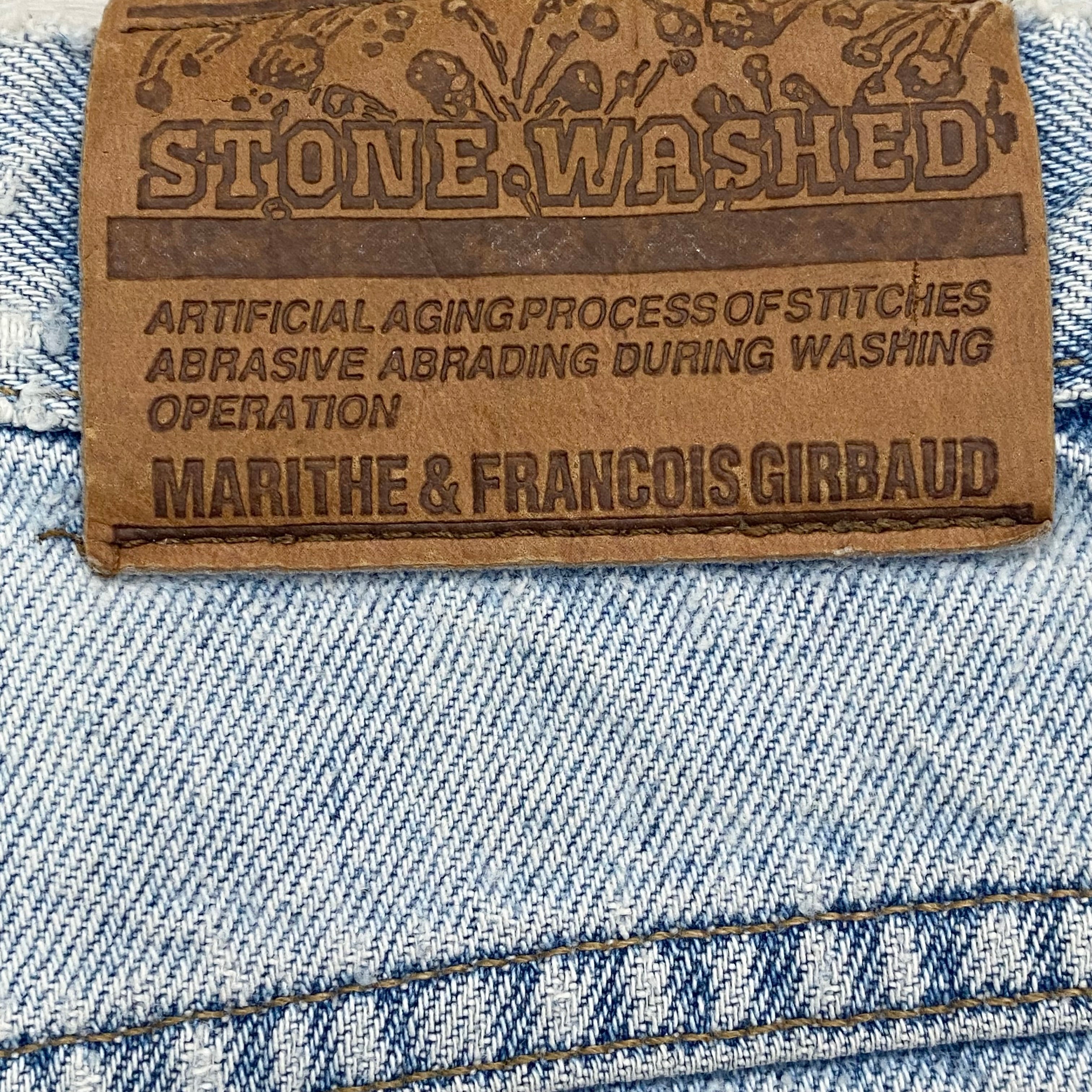 Vintage Marithe Francois Girbaud Stone Washed Cut Off Denim Jean Shorts Men’s 34