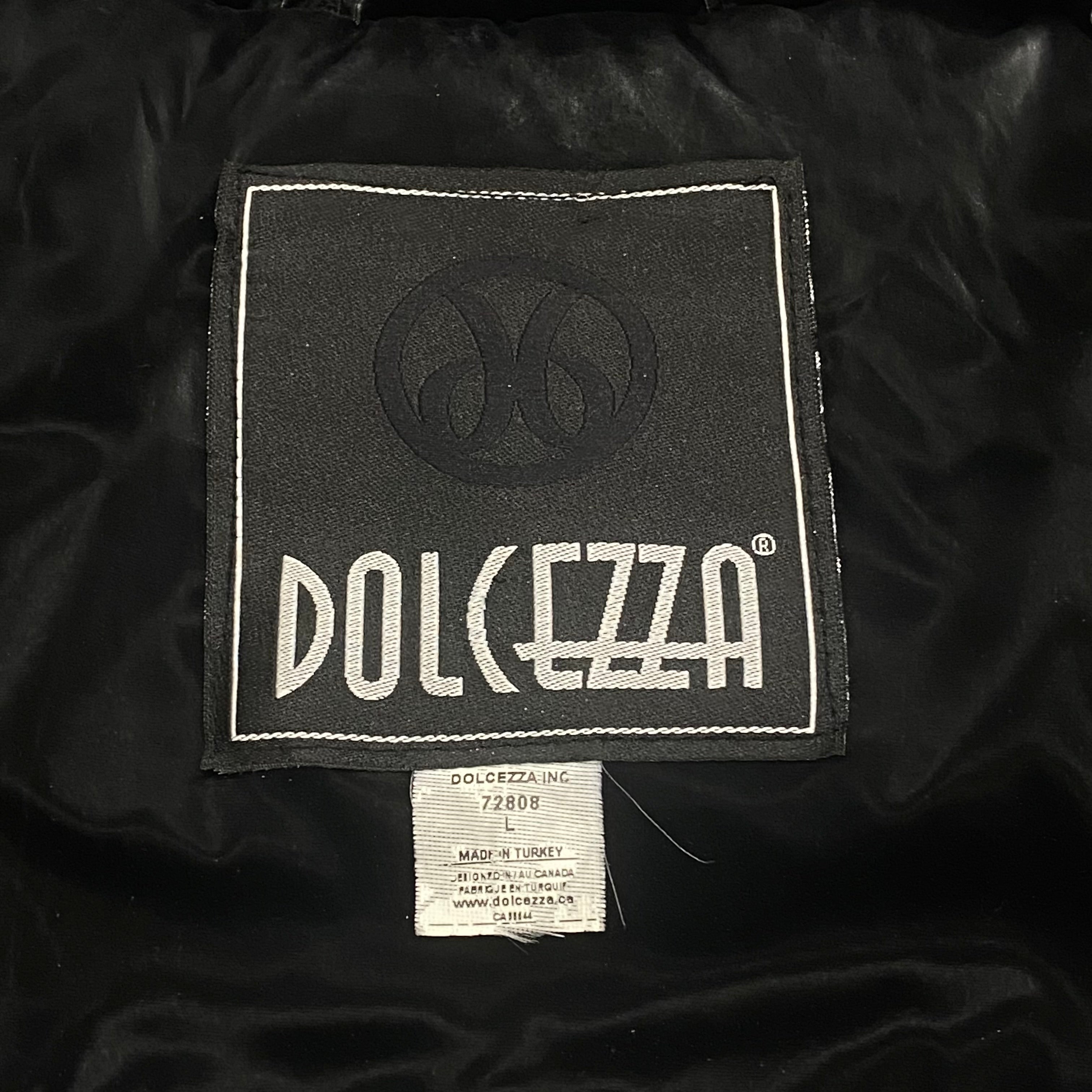 Dolcezza Reflective Taupe Sleeveless Hooded Puffer Jacket Women’s Large