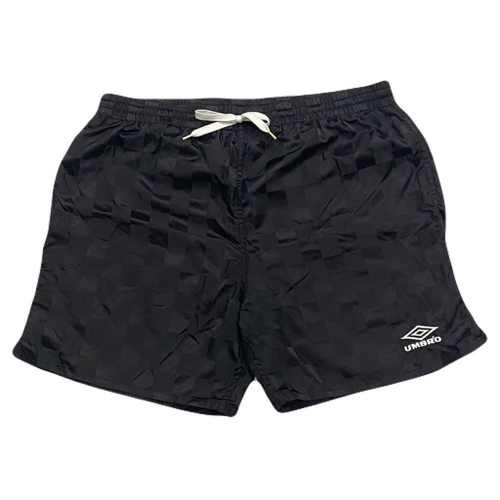 Vintage Umbro Black Checkered Mesh Lined Soccer Shorts Men’s 34