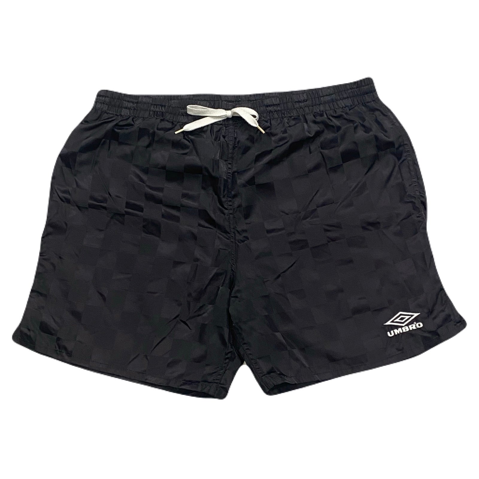 Vintage Umbro Black Checkered Mesh Lined Soccer Shorts Men’s 34