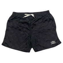 Load image into Gallery viewer, Vintage Umbro Black Checkered Mesh Lined Soccer Shorts Men’s 34
