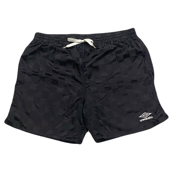 Vintage Umbro Black Checkered Mesh Lined Soccer Shorts Men’s 34