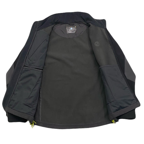 BMW Smartech Black Gray Fleece Lined Softshell Zip Up Jacket Women’s Medium