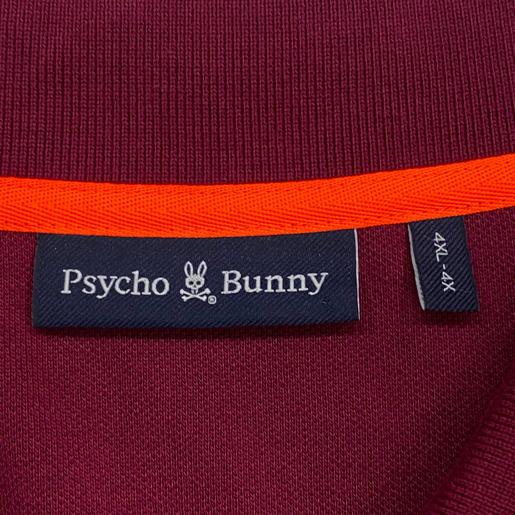 Psycho Bunny By Robert Godley 2023 Maroon Crossbones Polo Shirt Men’s 4XL