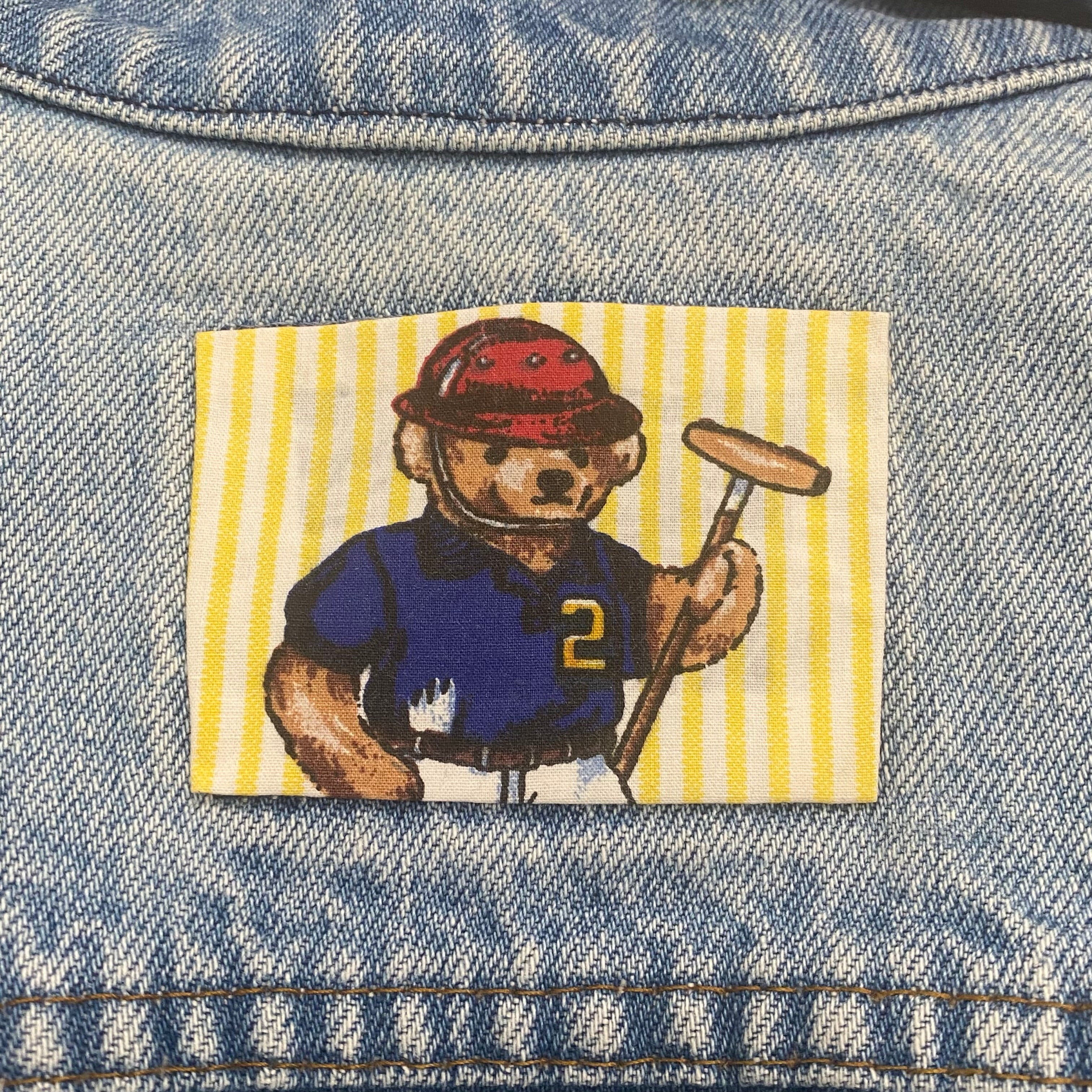 Vintage Levis x Polo Bear 1 Of 1 Custom Denim Jacket With Flip Cuffs By Subtle Flex Streetwear Women’s 38
