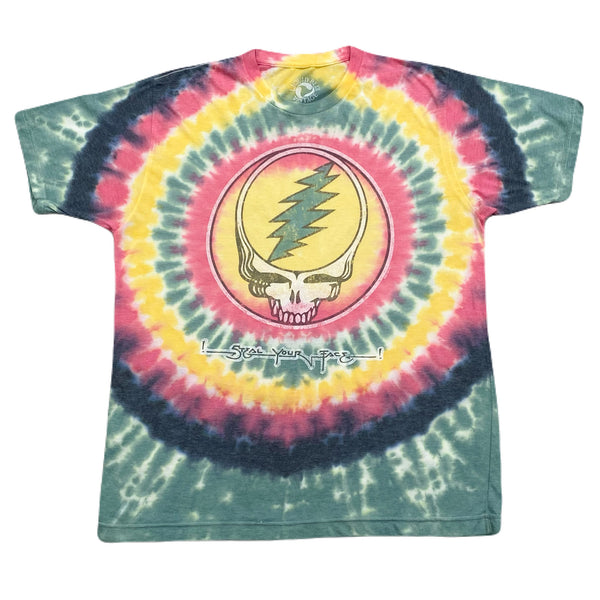 Liquid Blue Vintage Grateful Dead Steal Your Face Rasta Hippie Retro T-Shirt Men’s Large