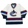 Vintage 90’s CCM NHL Vancouver Canucks White Air-knit Hockey Jersey Men’s Medium