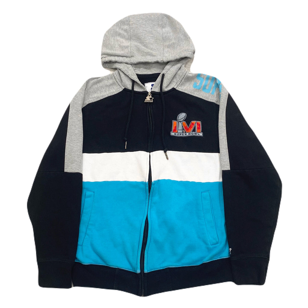 Starter 2022 NFL Super Bowl LVI Los Angeles Rams Vs Cincinnati Bengals Full Zip Hoodie Men’s Medium