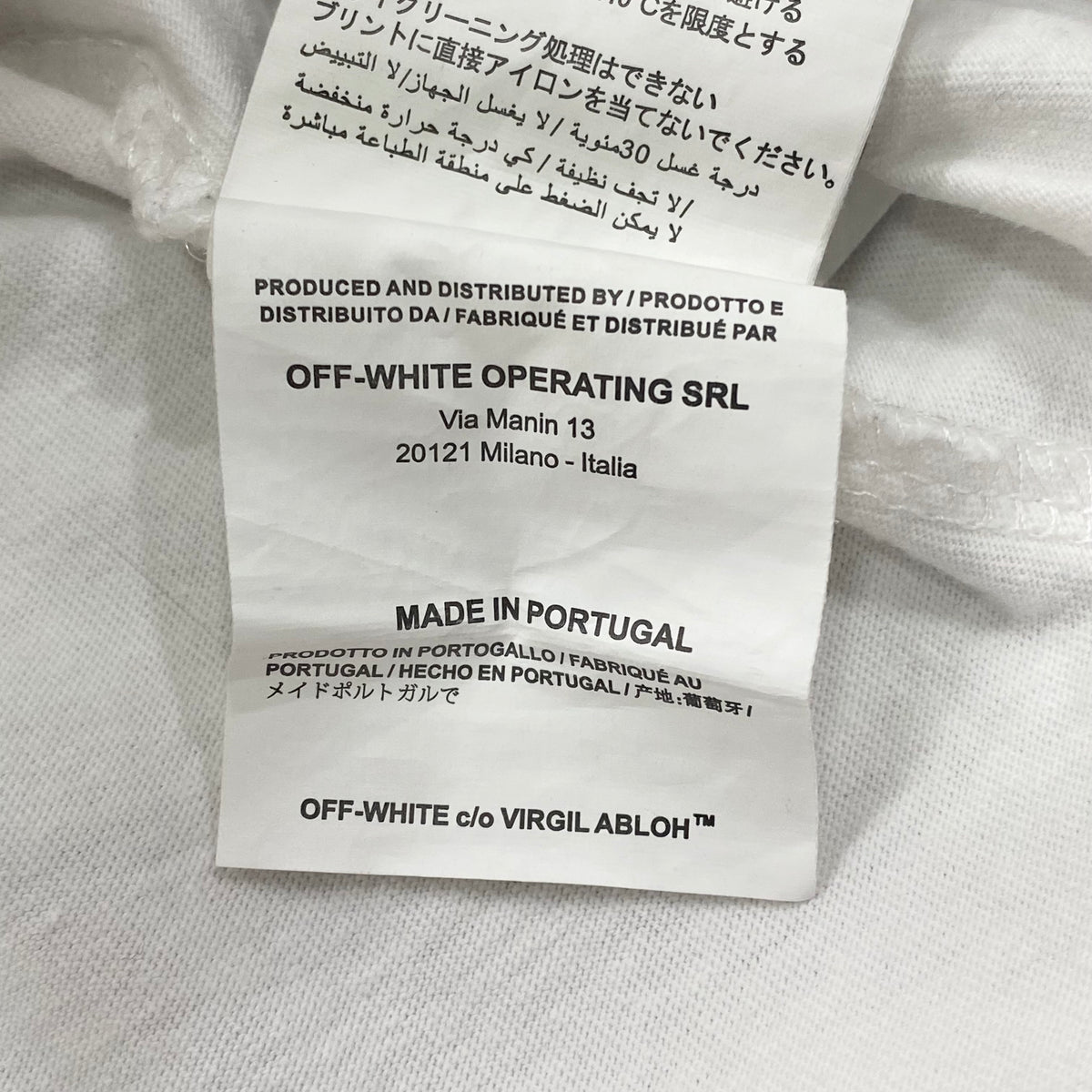 Off-White C/o Virgil Abloh Main Label 2013 Tape Arrows T-Shirt Men’s XL