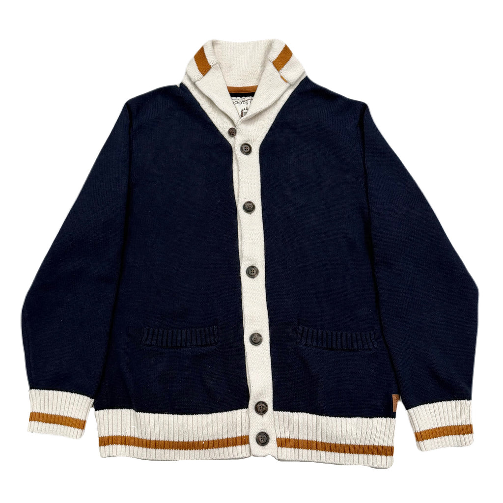 Roots Cabin Collection Navy Cardigan Knit Sweater Men’s Large