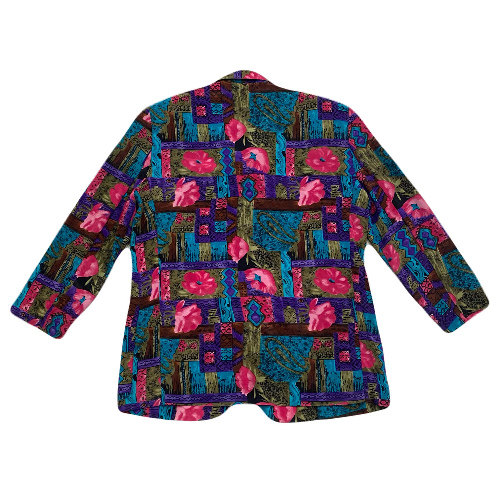 Vintage 80’s Braemar By Jeremy Scott All Over Print Blazer Jacket Women’s Size 14