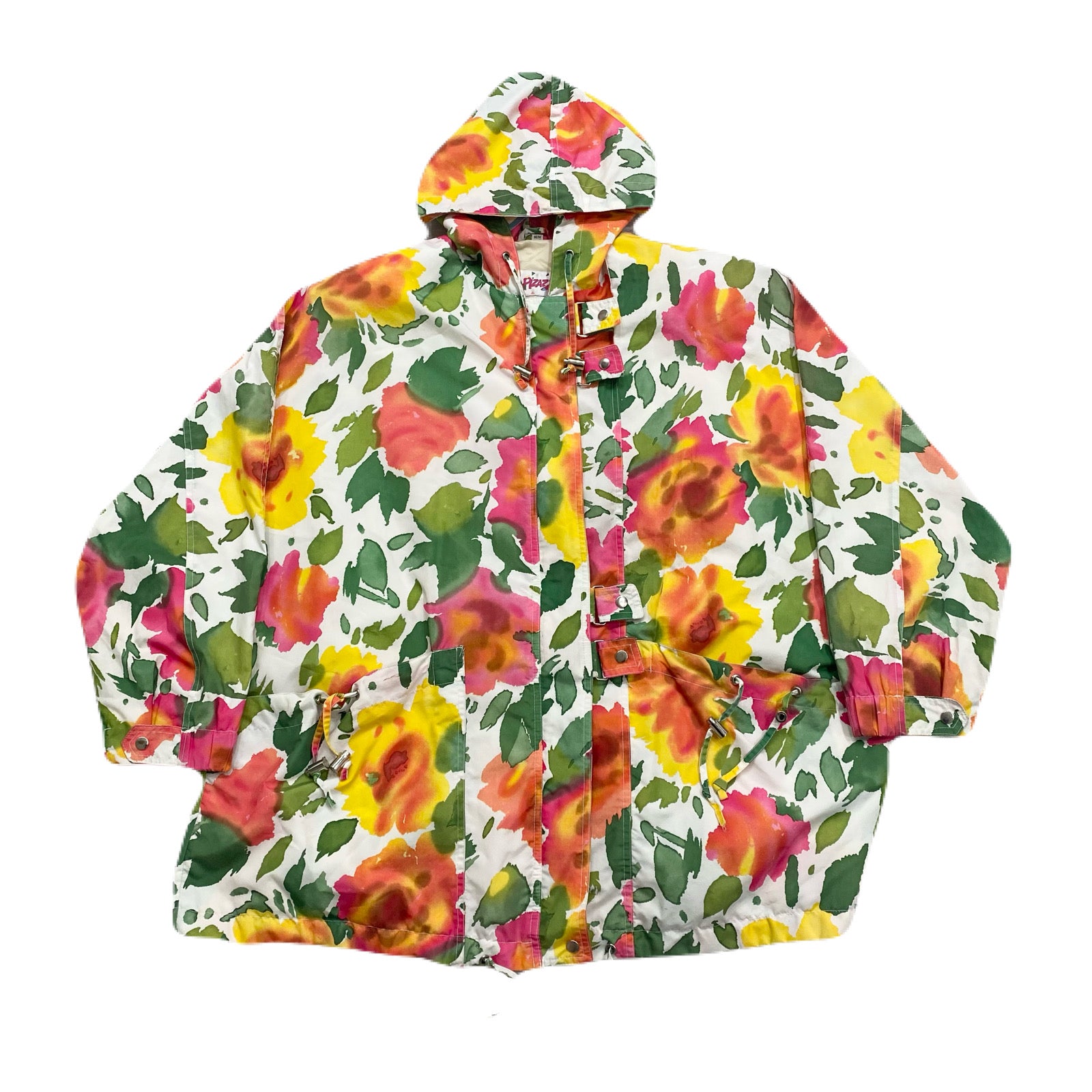 Vintage 80’s Pizazz Floral All Over Print Windbreaker Jacket Women’s Medium