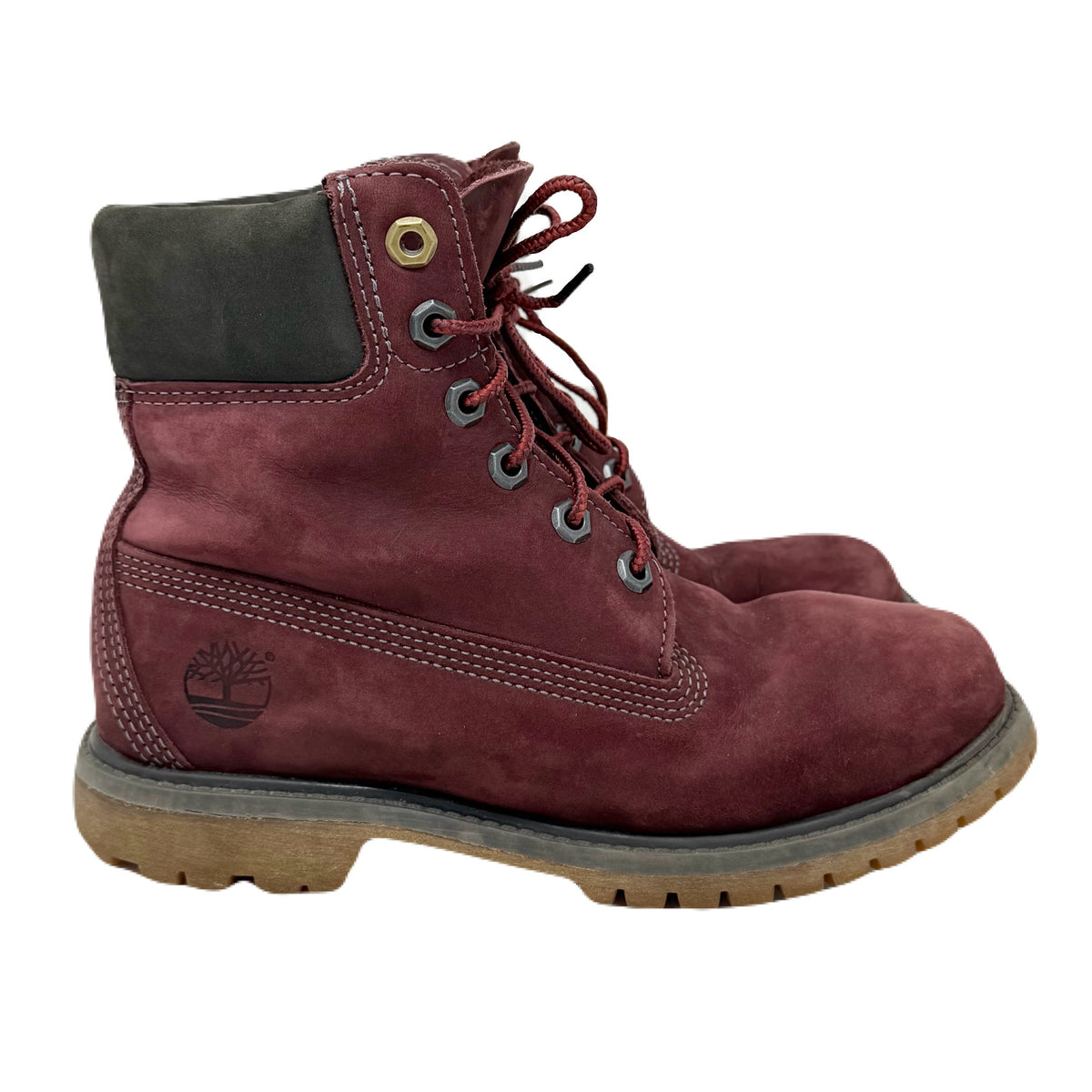 Timberland Nubuck A18NJ Primaloft 200 Gram Burgundy Boots Men’s 6.5 US