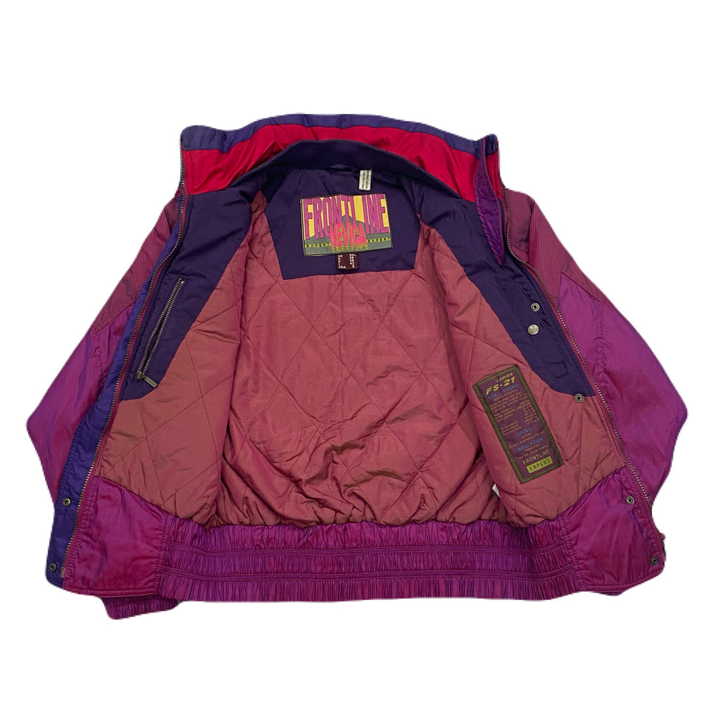 Vintage 80’s Nevica Frontline Iridescent Ski Winter Jacket Women’s Size 8