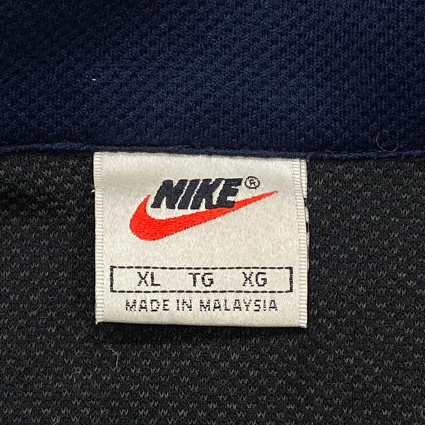 Vintage 90’s Nike White Tag Black & Navy Blue Zip Track Jacket Men’s XL