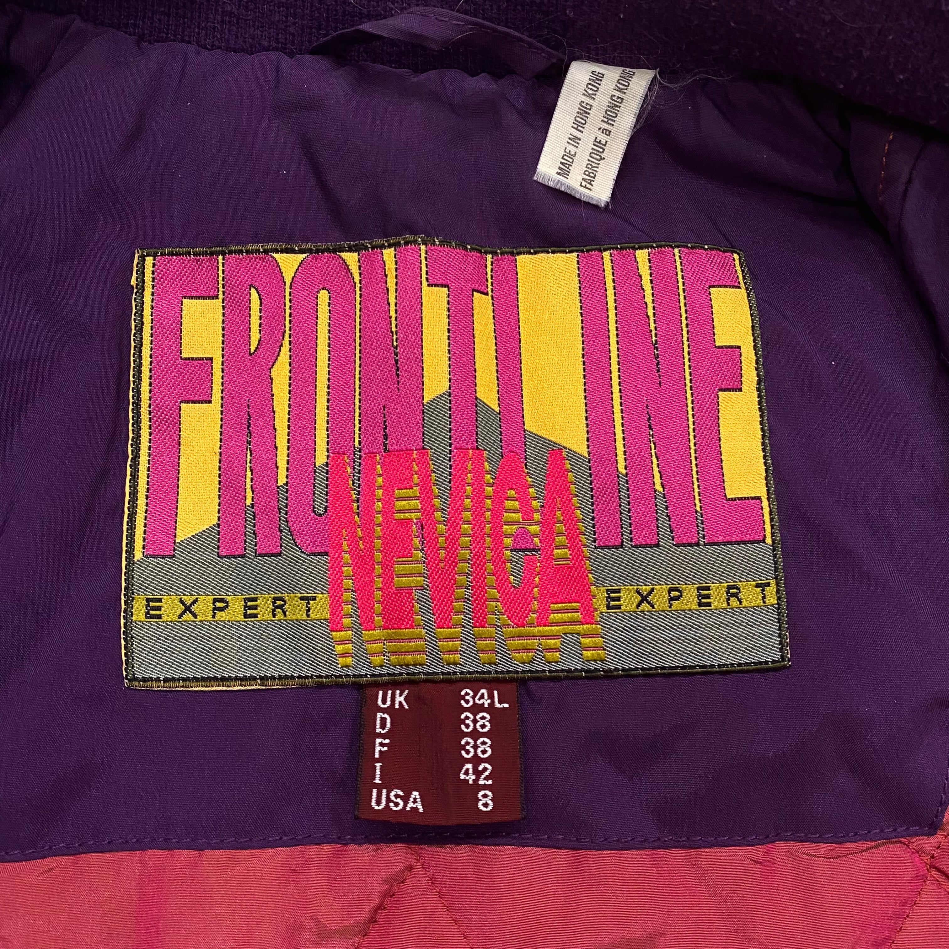 Vintage 80’s Nevica Frontline Iridescent Ski Winter Jacket Women’s Size 8