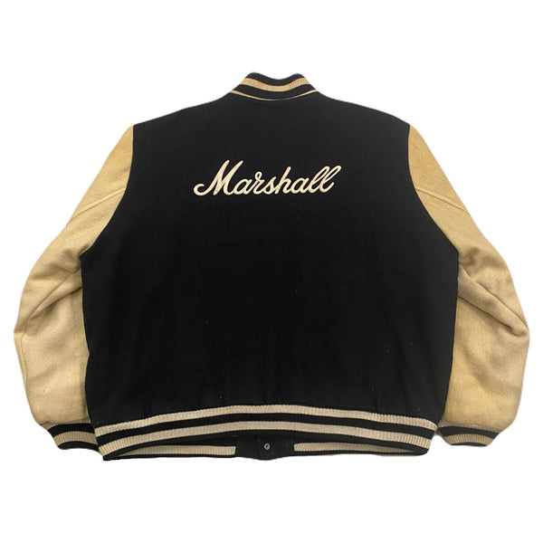 Vintage 1992 Marshall Amps 30 Year Anniversary Quilted Lined Insulated Snap Rock Music Letterman Varsity Jacket Men’s Medium