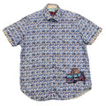 Robert Graham Floral VW Bus Polka Dot Flip Cuff Button Up Shirt Men’s Medium