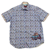 Load image into Gallery viewer, Robert Graham Floral VW Bus Polka Dot Flip Cuff Button Up Shirt Men’s Medium
