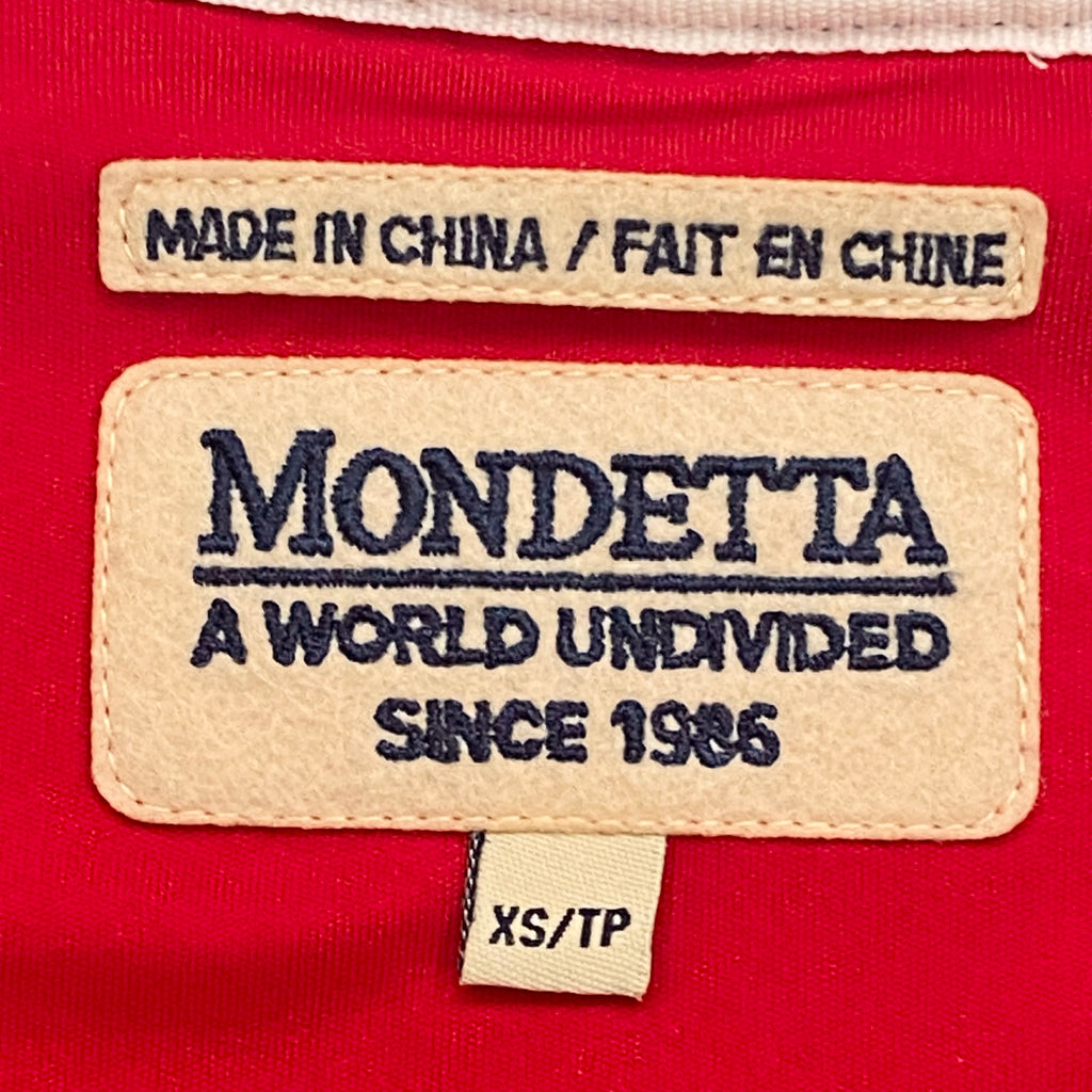 Vintage Mondetta Italia Italy Athletic Warm Up Sewn Zip Up Track Jacket Men’s XS
