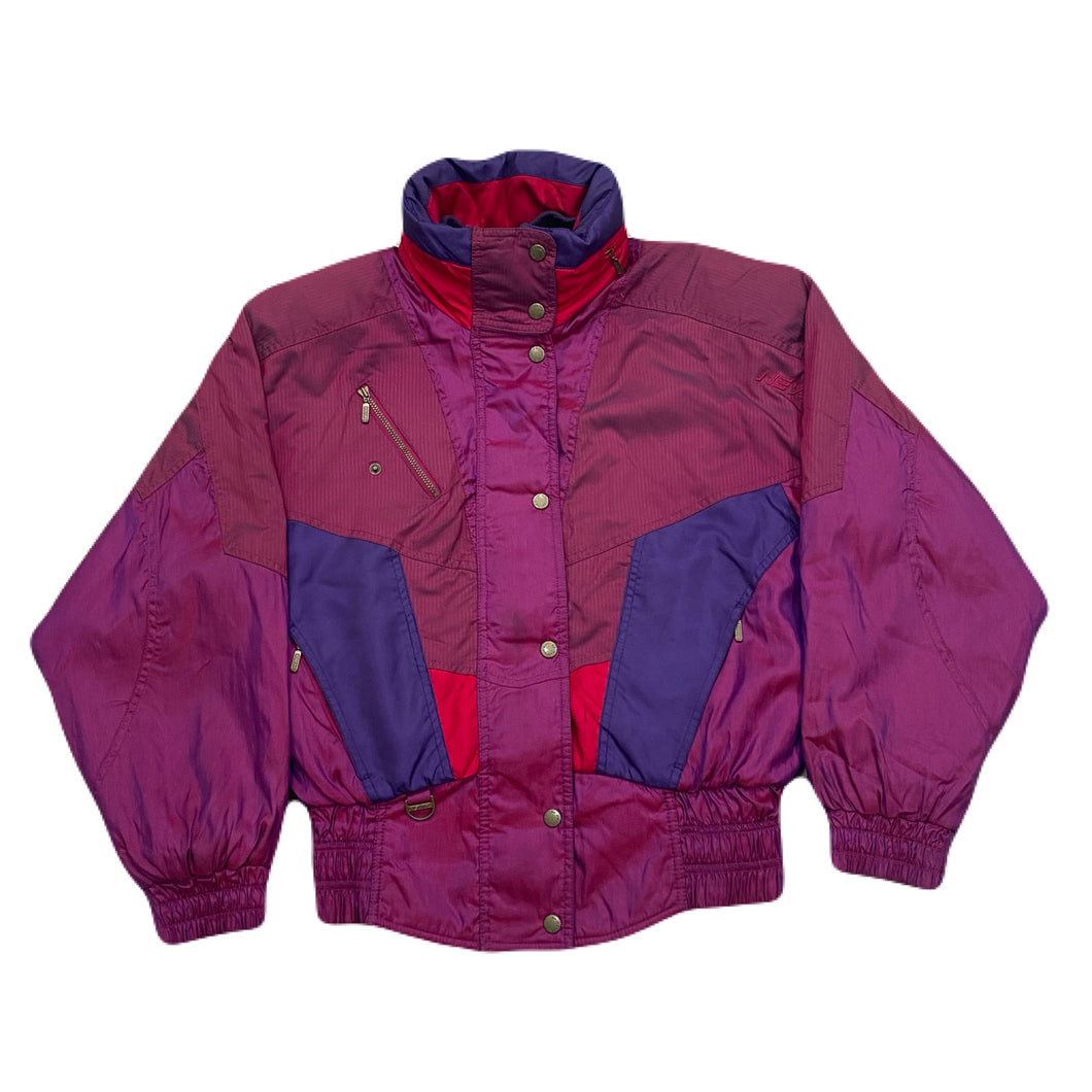 Vintage 80’s Nevica Frontline Iridescent Ski Winter Jacket Women’s Size 8