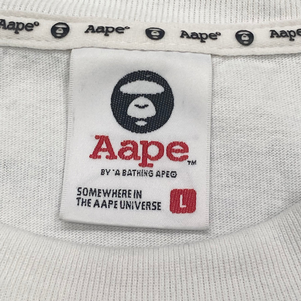 Aape By A Bathing Ape Bape Camo Logo Big Head White T-Shirt Men’s Large