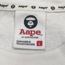 Load image into Gallery viewer, Aape By A Bathing Ape Bape Camo Logo Big Head White T-Shirt Men’s Large
