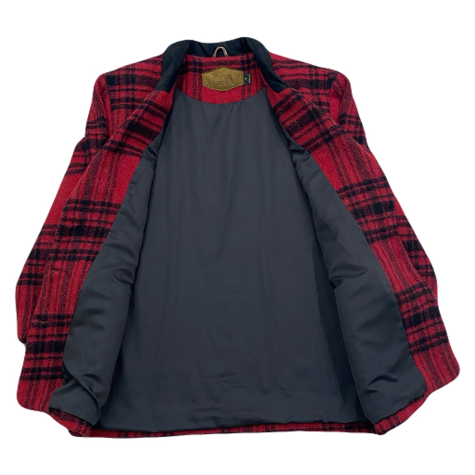 Vintage Woolrich Red Black Plaid Wool Mohair Blazer Jacket Women’s Medium