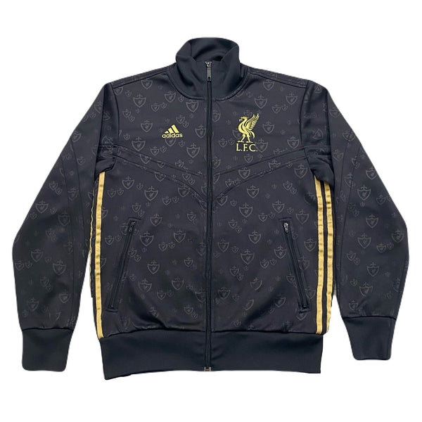 Adidas 2009 Liverpool FC LFC Gray Gold Crest Soccer Full Zip Track Jacket Men’s Medium