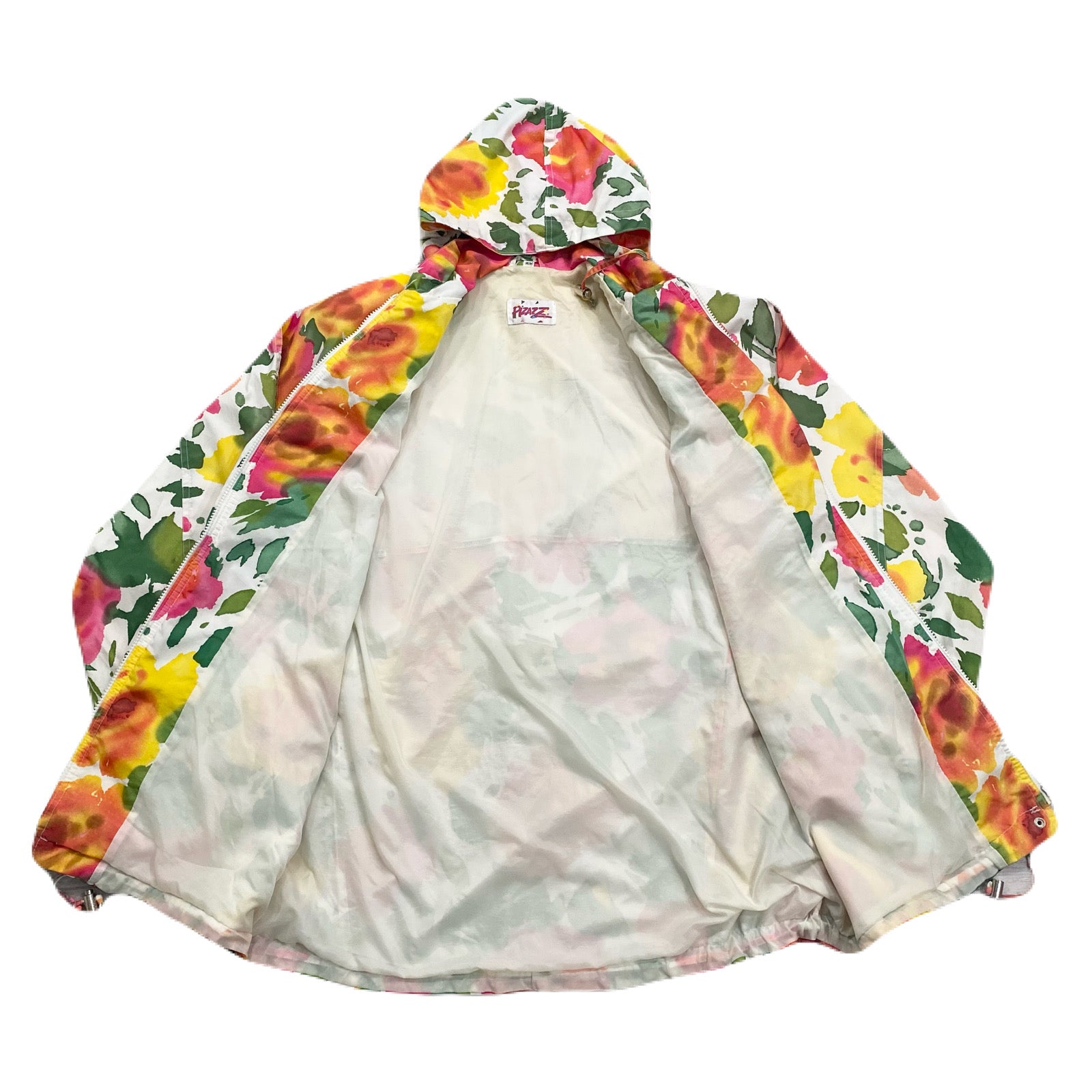 Vintage 80’s Pizazz Floral All Over Print Windbreaker Jacket Women’s Medium