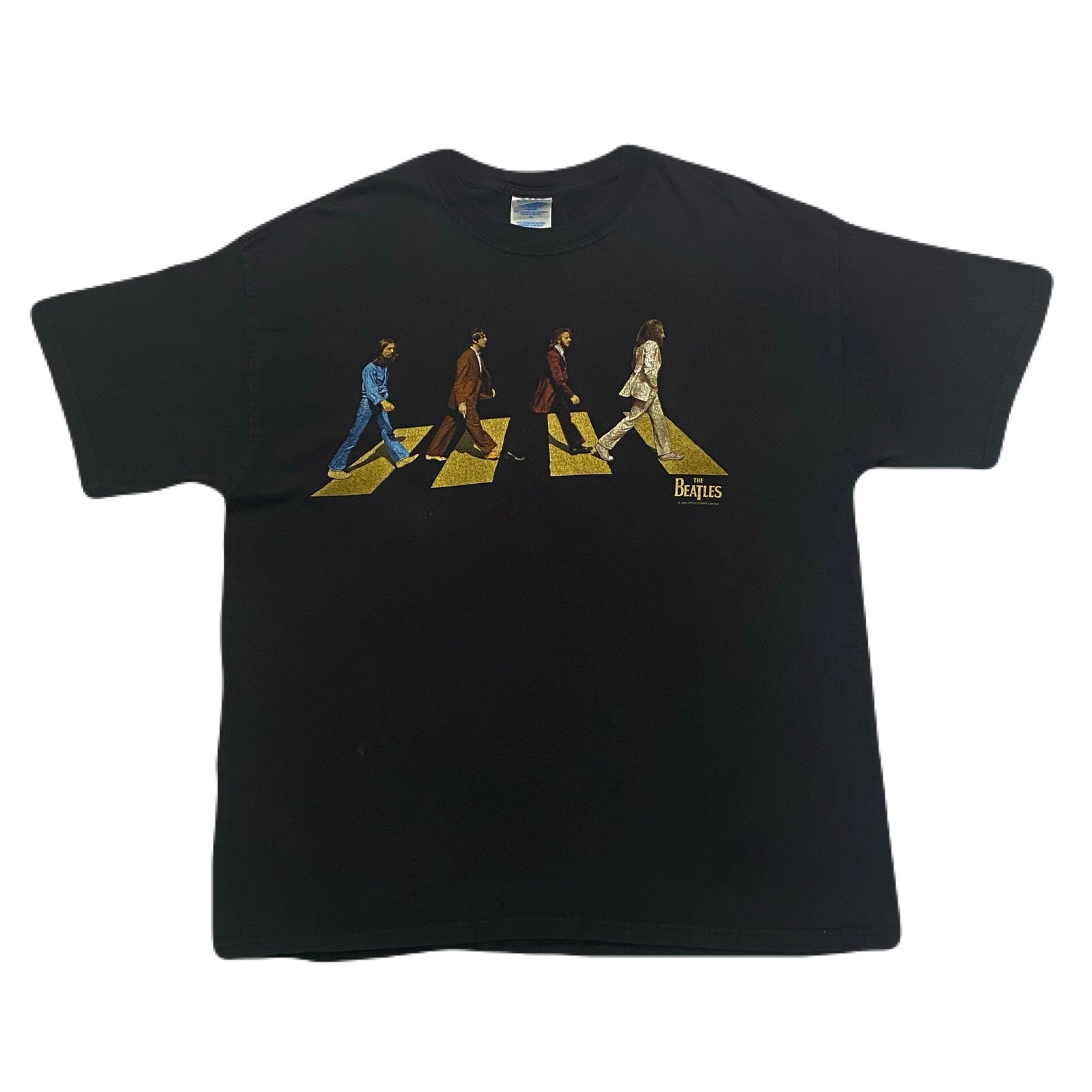 Vintage 1996 The Beatles Abbey Road Apple Corp M&O Knits T-Shirt Men’s XL