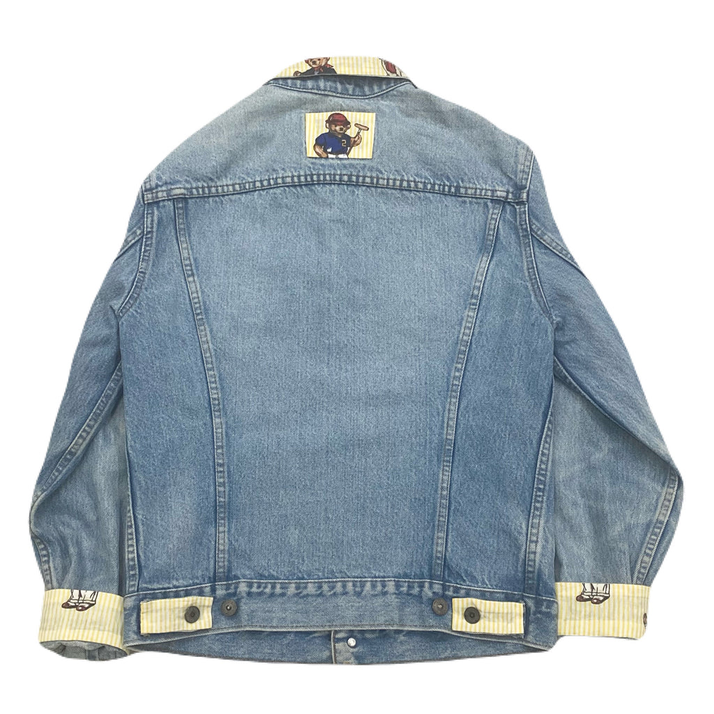 Vintage Levis x Polo Bear 1 Of 1 Custom Denim Jacket With Flip Cuffs By Subtle Flex Streetwear Women’s 38