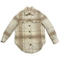 Wilfred Free Aritzia Wool Alpaca Beige Plaid Shacket Jacket Women’s 2XS