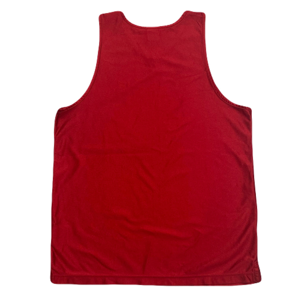 Vintage Nike Team Sports Red Center Swoosh Satin Dazzle Basketball Jersey Tank Top Men’s Medium