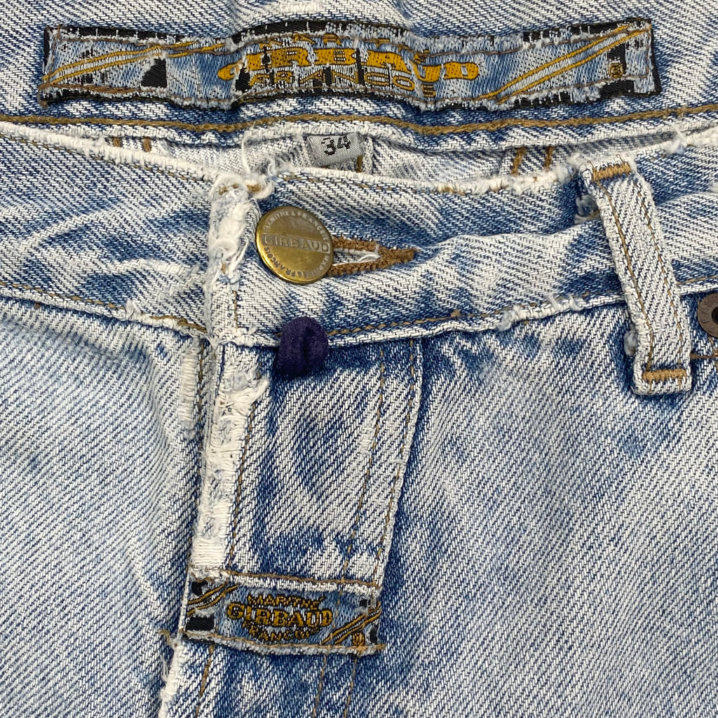 Vintage Marithe Francois Girbaud Stone Washed Cut Off Denim Jean Shorts Men’s 34