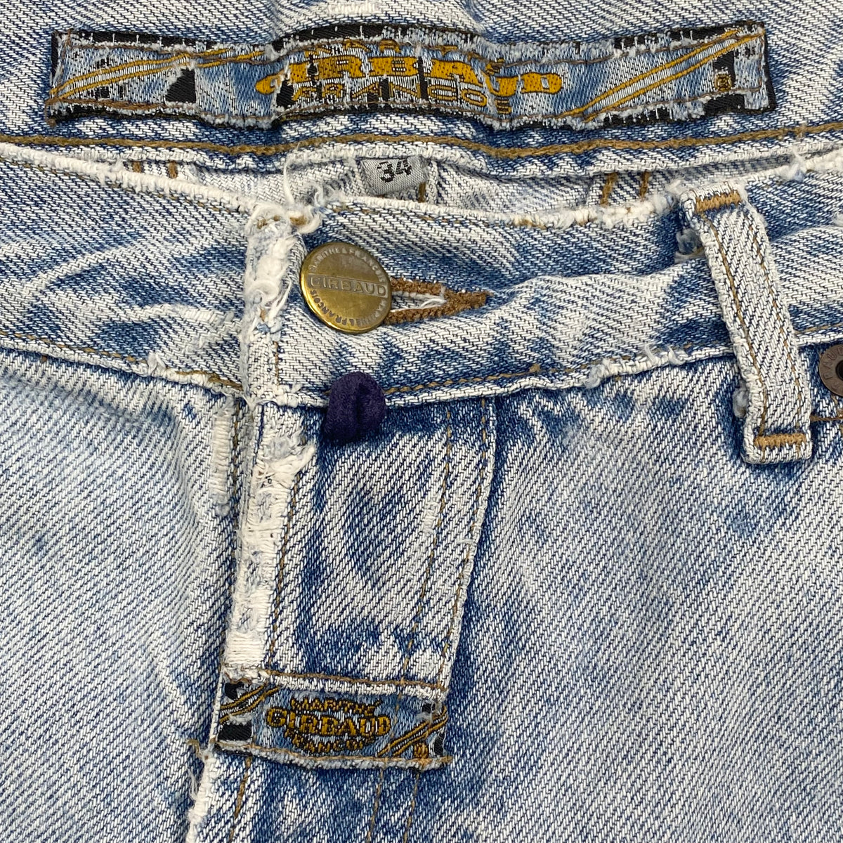 Vintage Marithe Francois Girbaud Stone Washed Cut Off Denim Jean Shorts Men’s 34