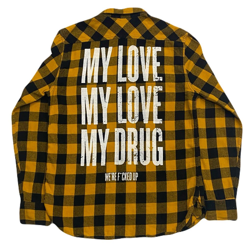 Pink P!nk Beautiful Trauma 2019 World Tour My Love My Drug Plaid Flannel Concert Shirt Unisex Small