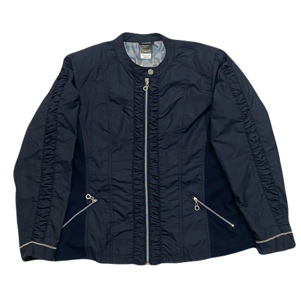 Simply Art By Dolcezza Navy Art Lined Light Zip Jacket Women’s Medium