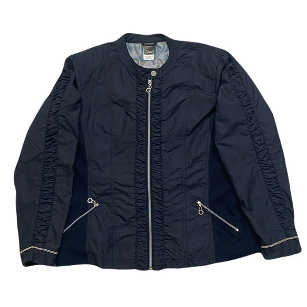 Simply Art By Dolcezza Navy Art Lined Light Zip Jacket Women’s Medium