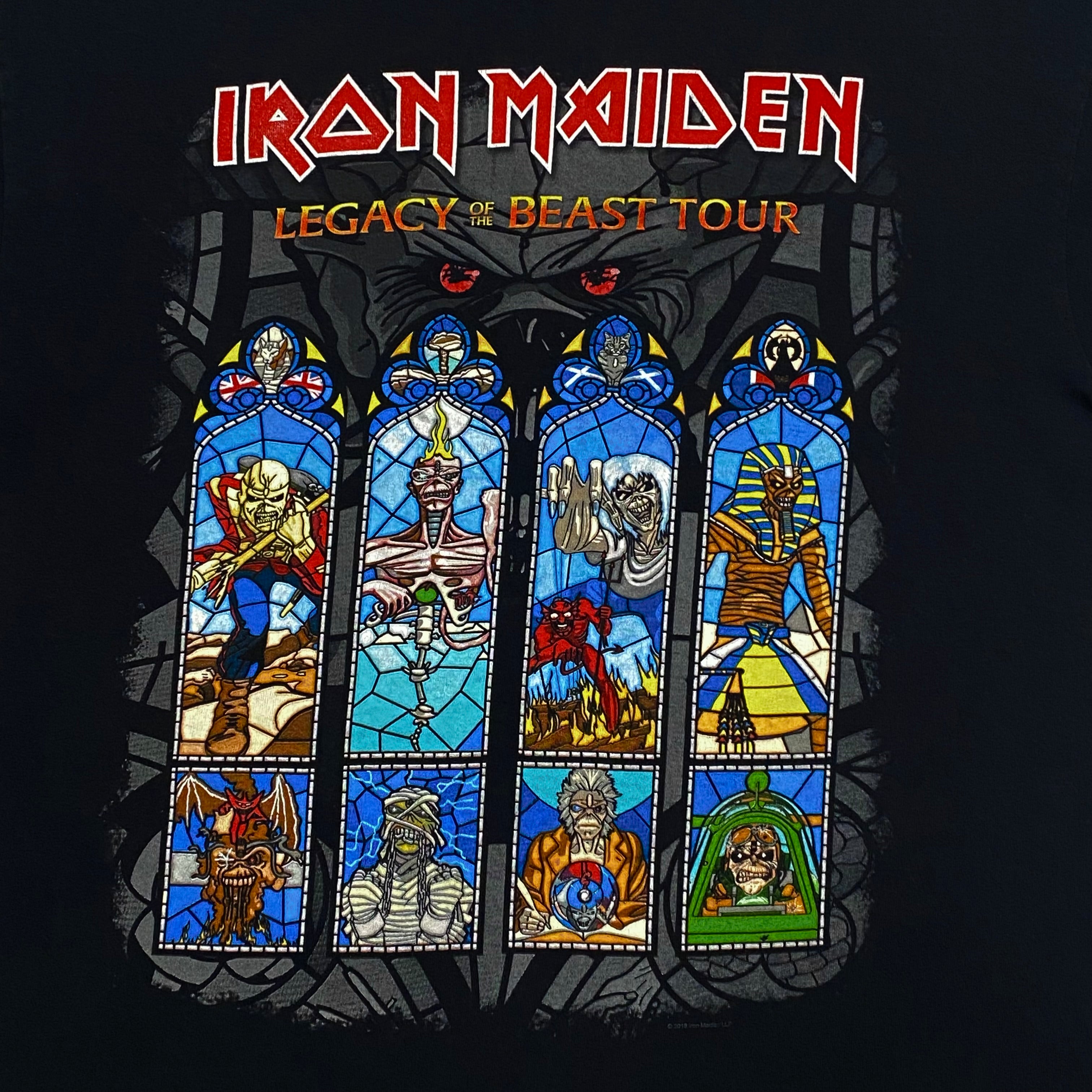 Iron Maiden Legacy Of The Beast 2018-19 World Tour Rock Metal T-Shirt Men’s XL