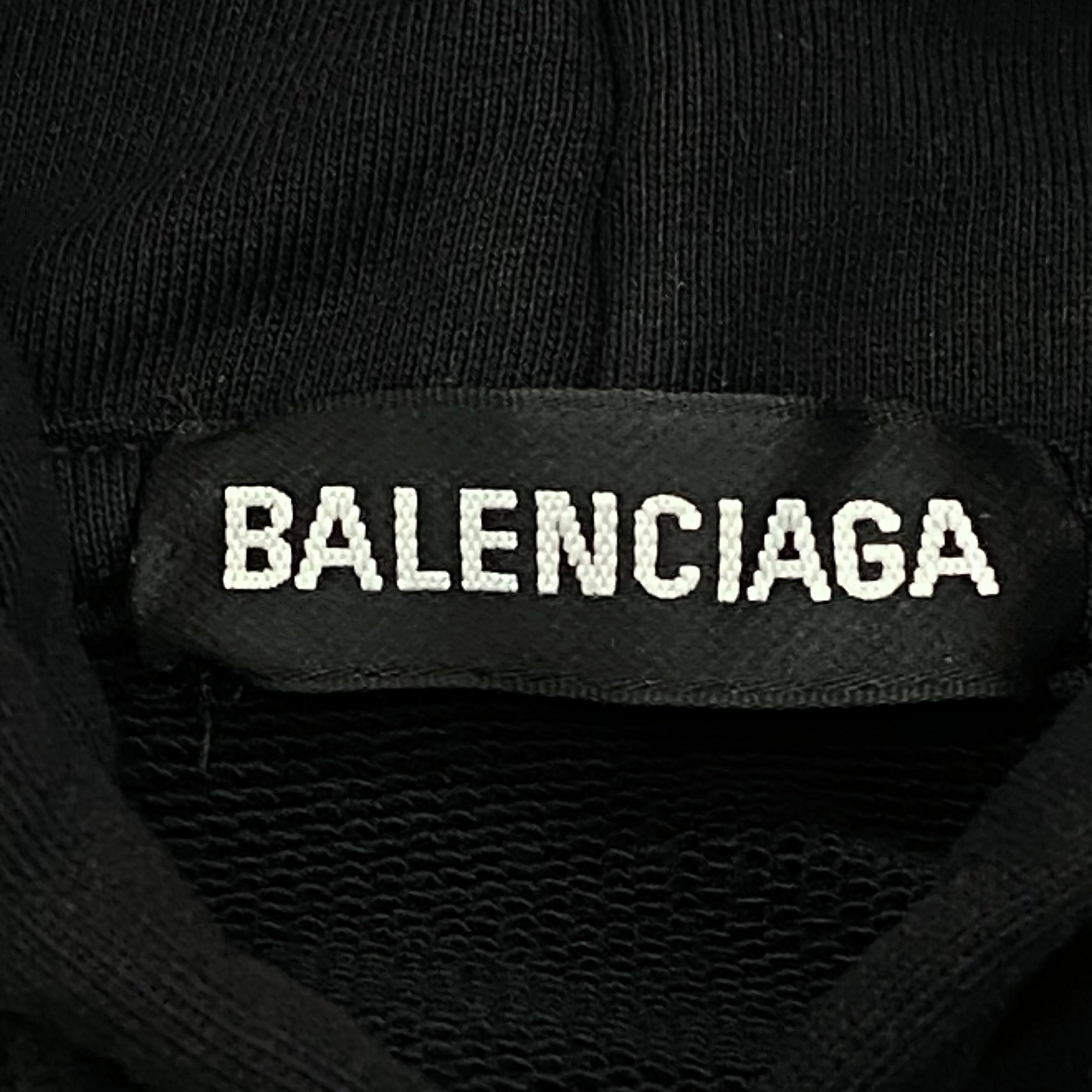 Balenciaga Interlocked BB Oversized Black Yellow Hoodie Men’s Small