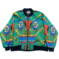 Vintage 80’s Pizazz All Over Print Satin Jacket Women’s Large