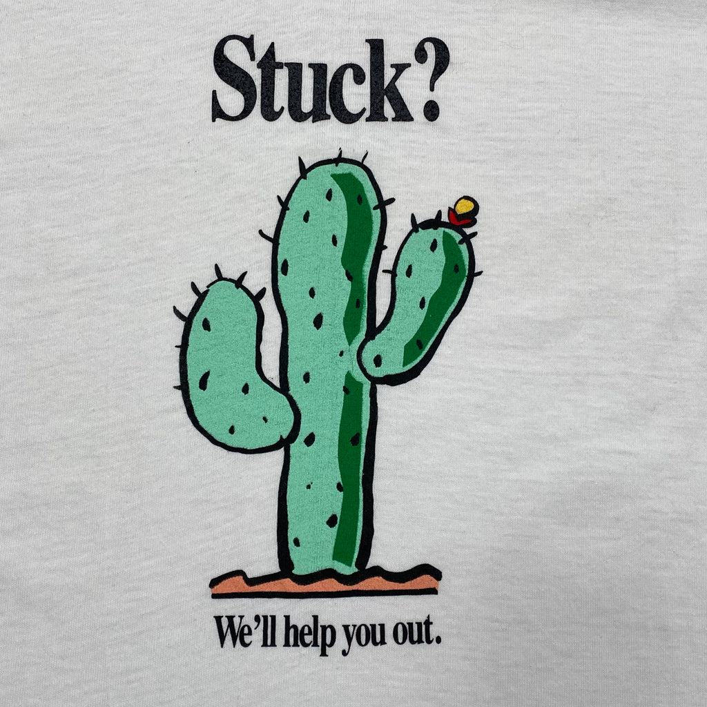Vintage 1988 Xerox Stuck? We’ll Help You Out Cactus T-Shirt Large